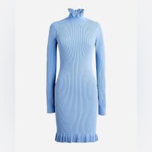 NWT! J CREW Ruffled Turtleneck Sweater Dress